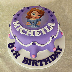 Sophia the First Lavender Drape Birthday Cake