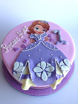 Sophia the First Ballgown Birthday Cake