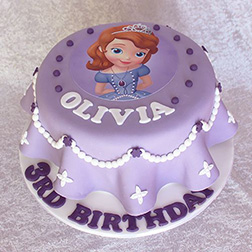 Sophia the First Lavender Round Cake