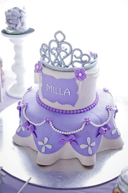 Purple Princess in Training Birthday Cake