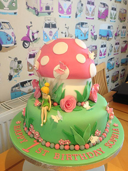 Tinkerbell Mushroom Hut Cake