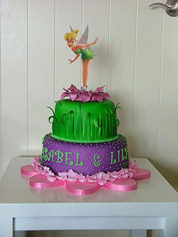 Tinkerbell Flower Pedastal Cake