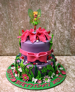 Tinkerbell Floral Garden Cake