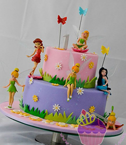 Tinkerbell Fairy Friends Tiered Cake