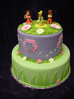 Tinkerbell Grass Meador Friends Cake