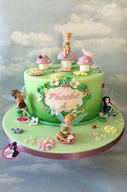 Tinkerbell Pastel Friends Birthday Cake