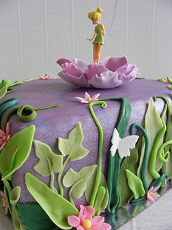 Tinkerbell Lavender Lake Birthday Cake