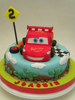 Lightning McQueen Spare Tire Cake