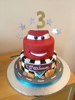 Lightning McQueen Champion Cake