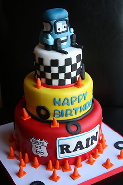 Disney Cars Racing Tiered Cake