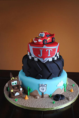 Disney Cars Tire Stack Cake