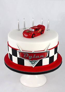 Lightning McQueen Clean and Simple Cake