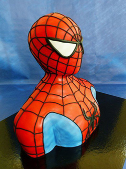 Spiderman 3 Dimensional Bust Cake
