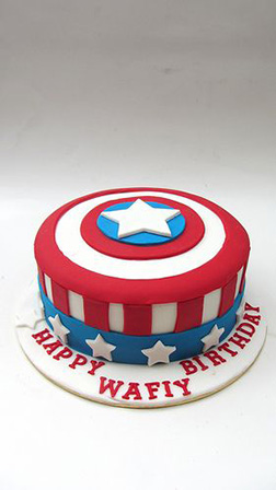 Captain America Shield Cake