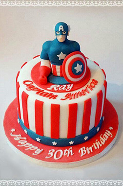 Captain America Pop Out Cake