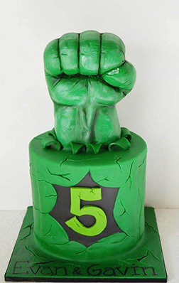 Hulk Smash Birthday Cake