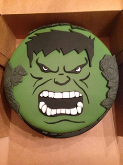 The Incredible Hulk Grimace Cake