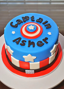 Cute and Colorful Captain America Cake