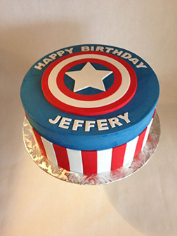 Captain America Clean Shield Cake