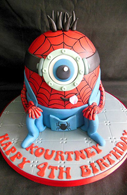 Spiderman Minion Mashup Cake