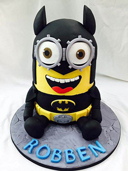 The Dark Knight Minion Mashup Cake