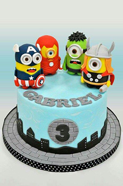 Earth's Mightiest Minions Birthday Cake