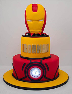 Iron Man Tiered Costume Cake