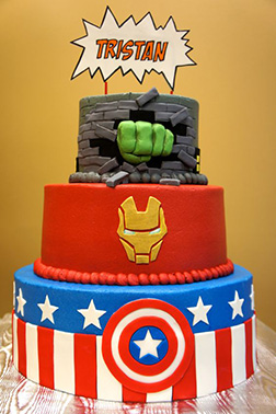 Classic Avengers Tiered Cake