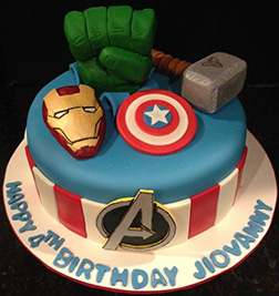 Avengers United Birthday Cake