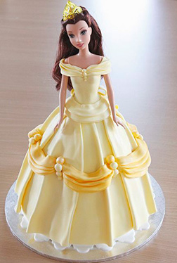 Disney's Belle Barbie Cake