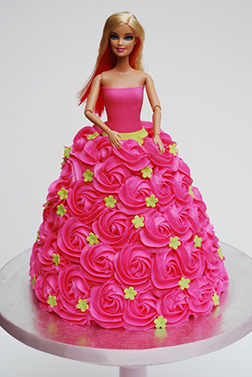 Rosette Queen Barbie Cake