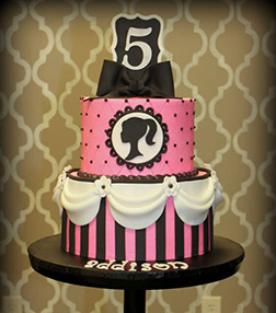 Barbie Silhouette  Logo Cake