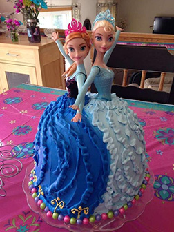 Elsa & Anna Dual Doll Cake