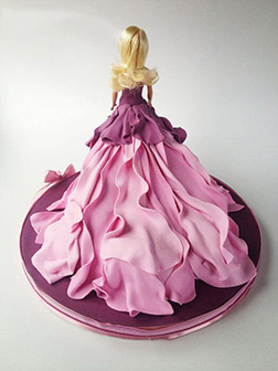 Barbie Lavender Dress Cake