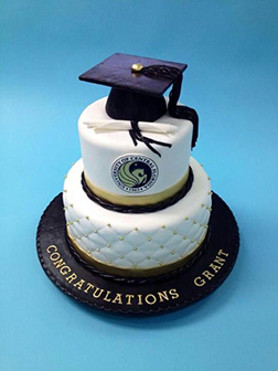 Classic Tiered Graduation Cake