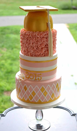 Glamorous Graduation Stack Cake