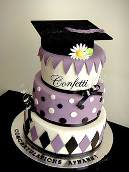 Daisy Stack Graduation Cake