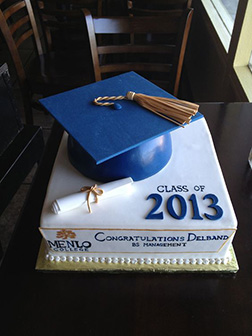 Minimalist Graduation Box Cake