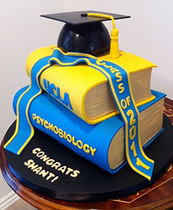 Textbook Stack Graduation Cake