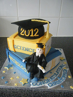 Walk the Line Graduation Cake