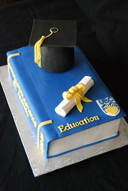 Textbook Celebration Graduation Cake