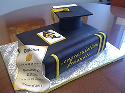 Diploma Drape Graduation Cake