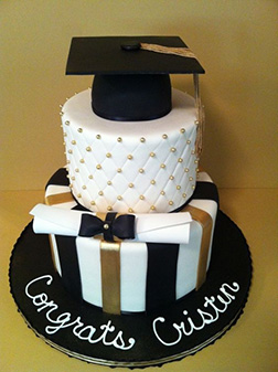 Elegant Graduation Stack Cake