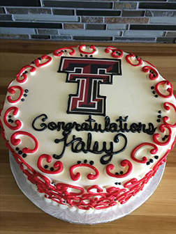 Classic University Logo Graduation Cake