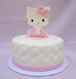 White Pillow Hello Kitty Cake