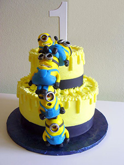 Minion Stack Birthday Cake