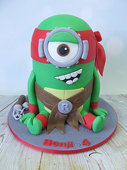 Teenage Mutant Ninja Turtles Minion Mashup Cake