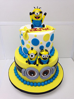 Minion Polka Dot Party Cake