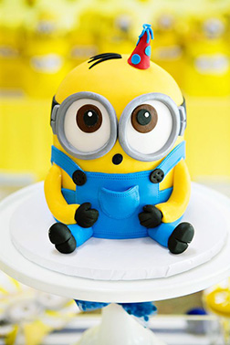 Baby Minion Birthday Cake