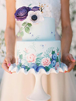 Wildflower Stack Wedding Cake